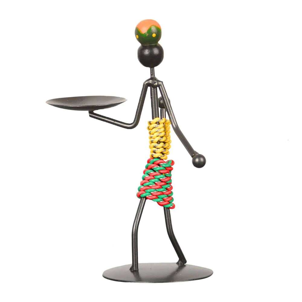 1pcs African Style Creative Restaurant Table Bar Decoration Metal Candle Holder Home Decor XJ260305