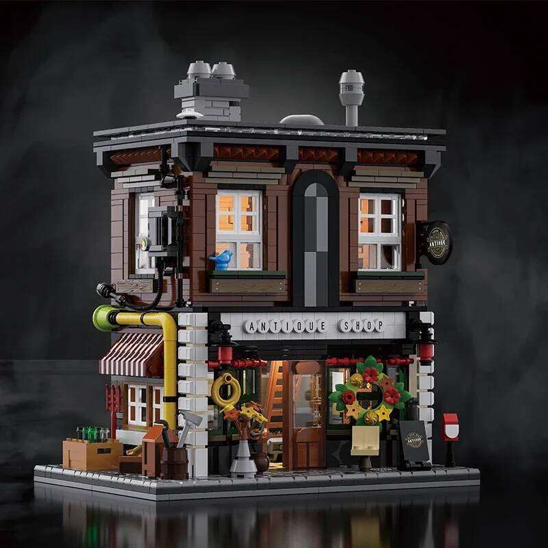 Tavern Antique Shop Building Blocks MOC City Street Scene Architectural Model Bricks Desktop Ornaments Kids Educational DIY Toys Z260305