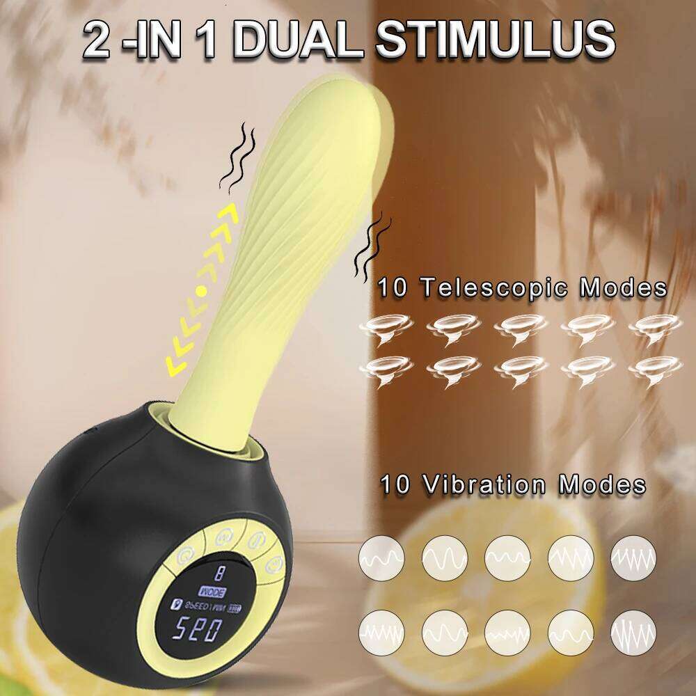 Automatic Dildo Vibrator Remote Control Heating Thrusting G Spot Machine Vibrating Massager Display Screen Sex Toy for Women W260305