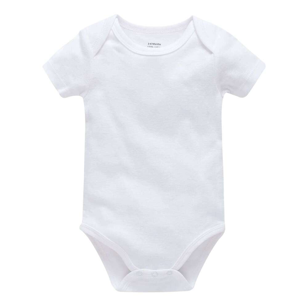 Blank White Jumpsuit 100% Cotton Soft Newborn Girls Romper Plain Baby Boys Clothing Muslin Z260306