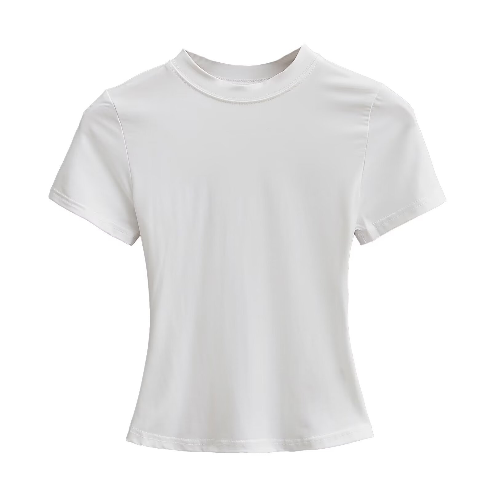Women's T-Shirt 2026 New High Quality Casual T shirt Sexy Slim Short Sleeves Fashion Trend Solid Women Clothing y2k Tops