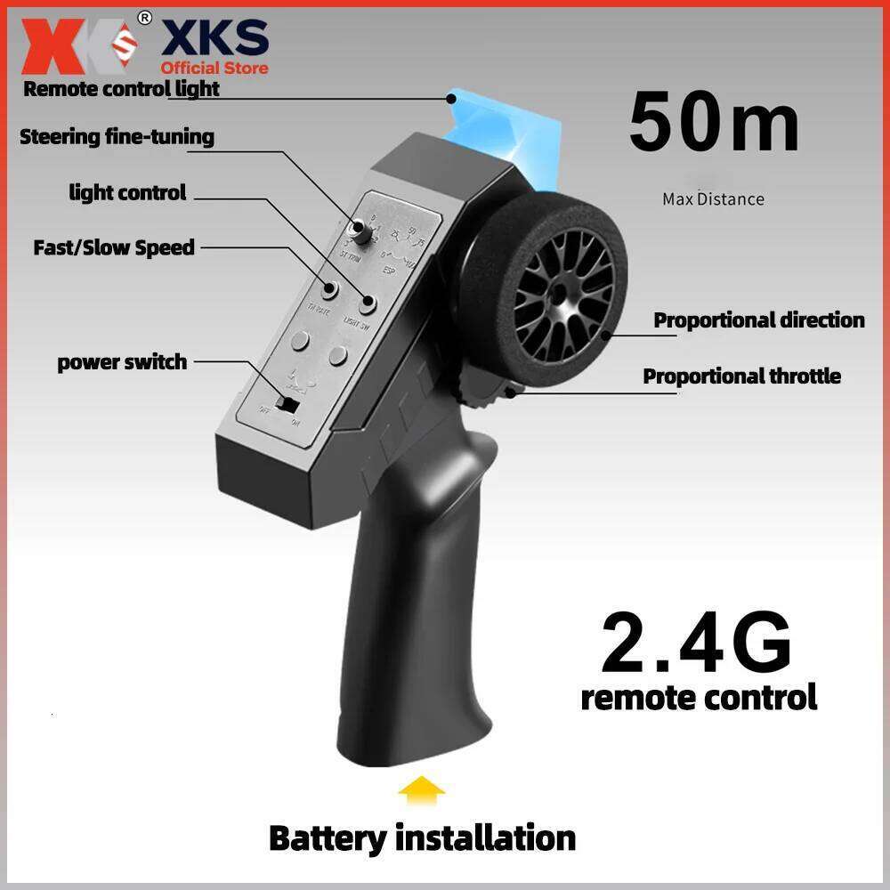 XKS mn82pro mn82 remote control 1:12 full proportion 2.4g 4wd off-road pickup truck 280 motor toy gift C260305