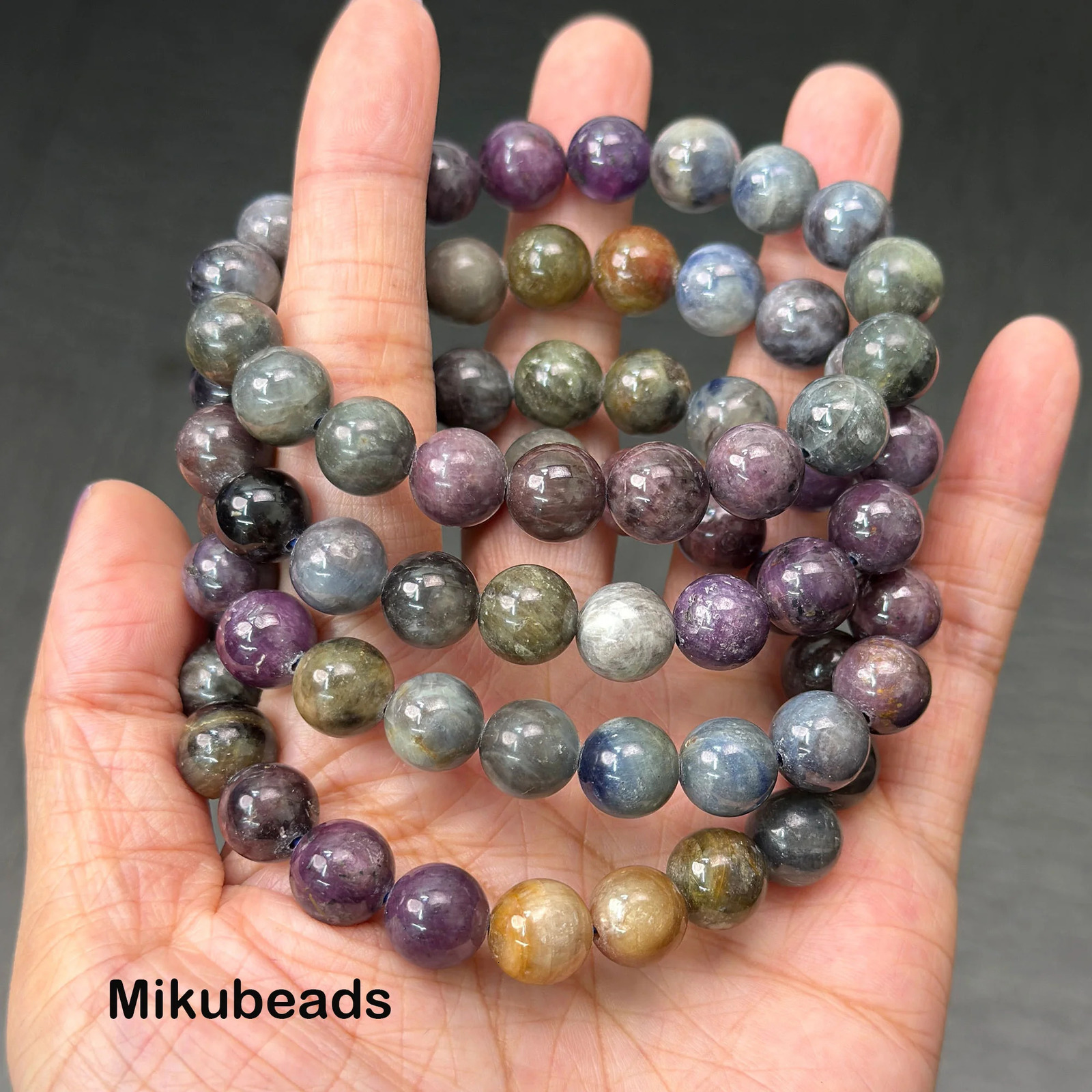 Natural Rare Multicolour Sapphire 9-105mm Smooth Round Loose Beads For Making Jewelry DIY Necklace Bracelet Or Gift Wholesale 260302