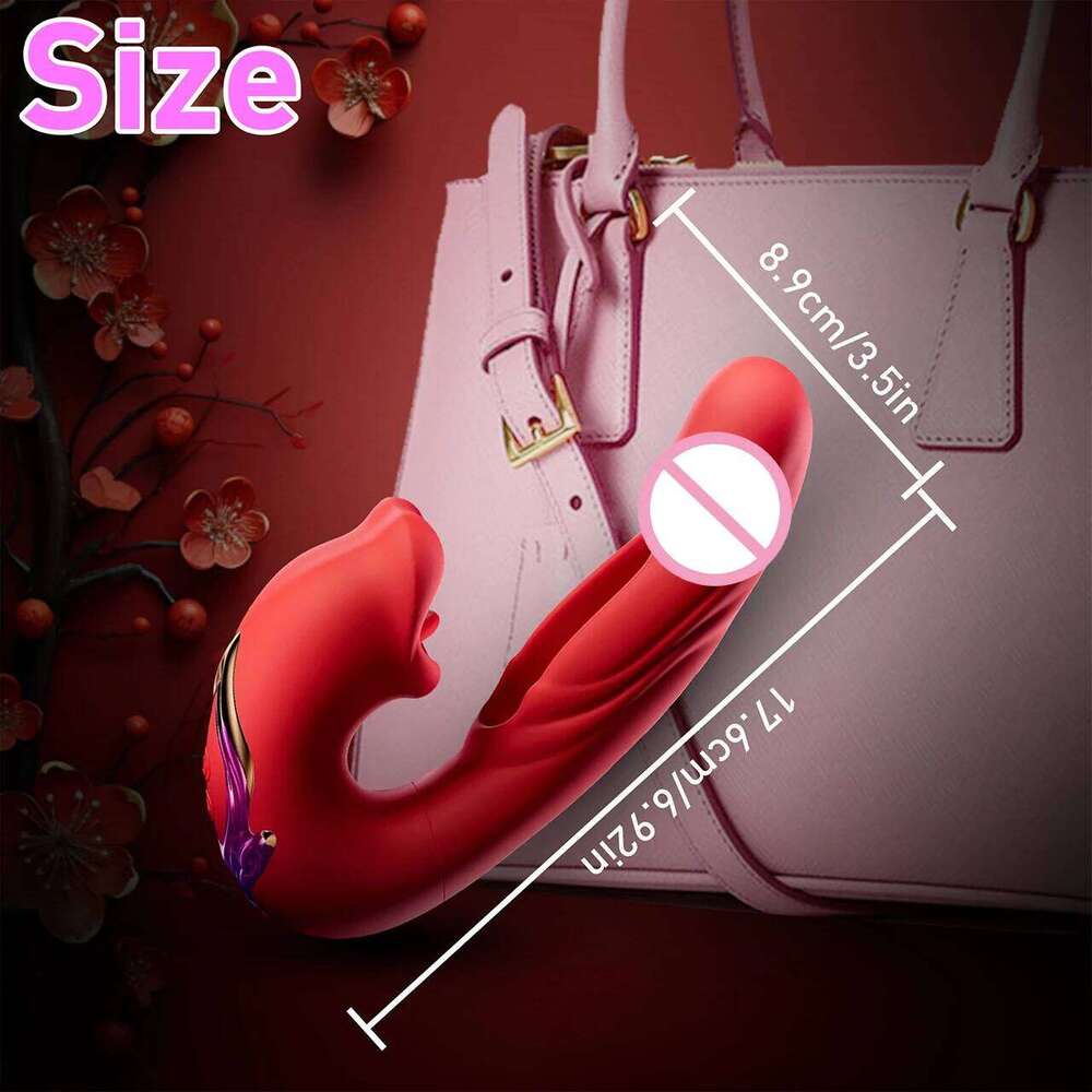 Female Masturbation Massage Vibrator 3 In 1 Lip Bite Lightly Tapping Vibration G Spot Tongue Licking Massager Adult Sex Toy W260305