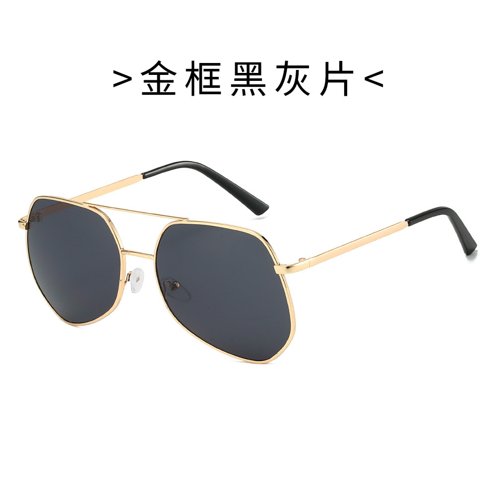 New Square Pilot Thin Metal Frame Outdoor Anti-UV High-end Driving Sunglasses
