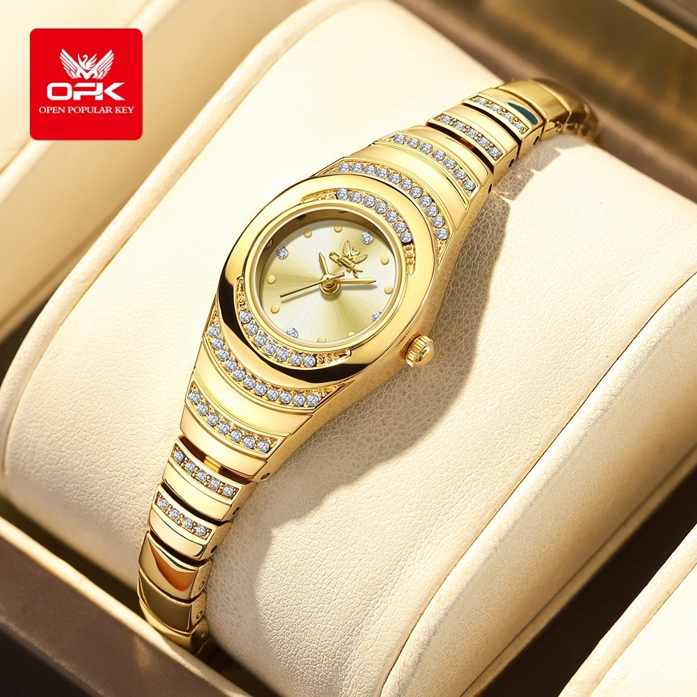 New OPK brand watch elegant bracelet fashionable diamond inlaid quartz watch personalized casual popular women's luxury watch