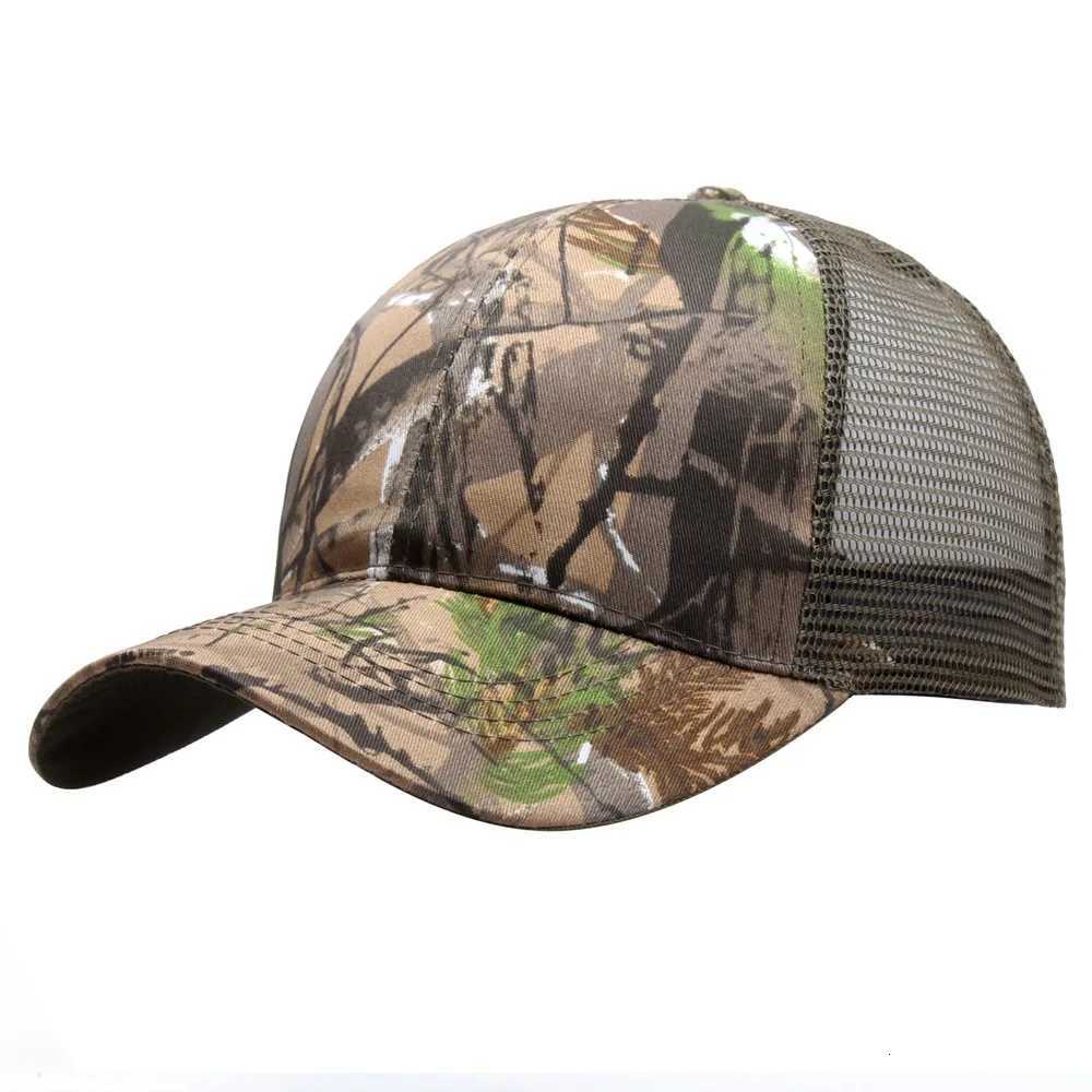Camouflage Hats PolyesterHats Hunting Fishing Walking Baseball Cap Sunscreen Quick Drying Casual UV Protection Sunshade Peak S260306