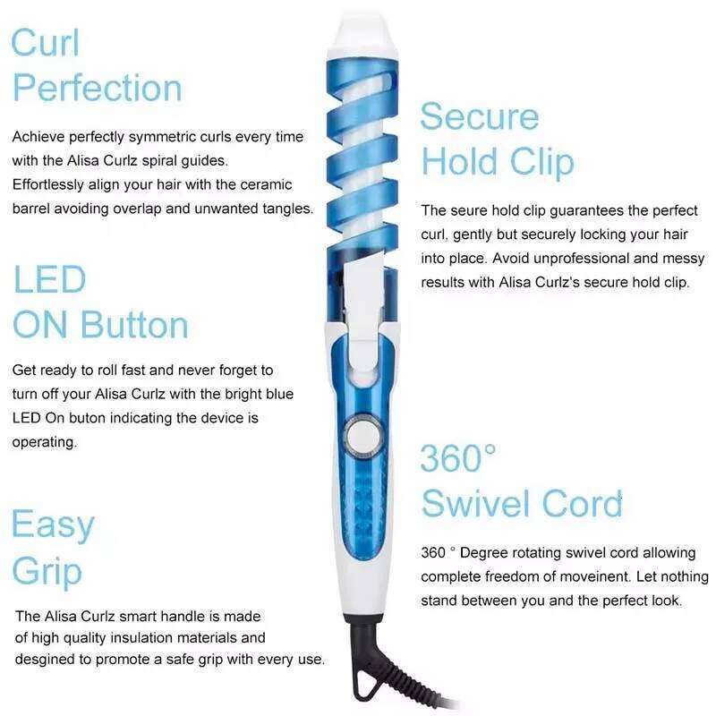 Popular multi-functional ceramic ion 360-degree rotating iron, portable home curling tool salon 26Y0306
