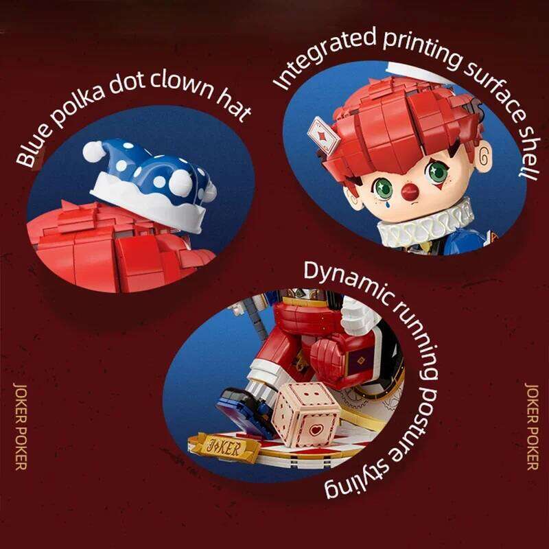 Cartoon Joker Building Block Figure Toy Bricks Set With Light Idea Desktop Decoration Kids DIY Puzzle Toys Holiday Gifts Z260305