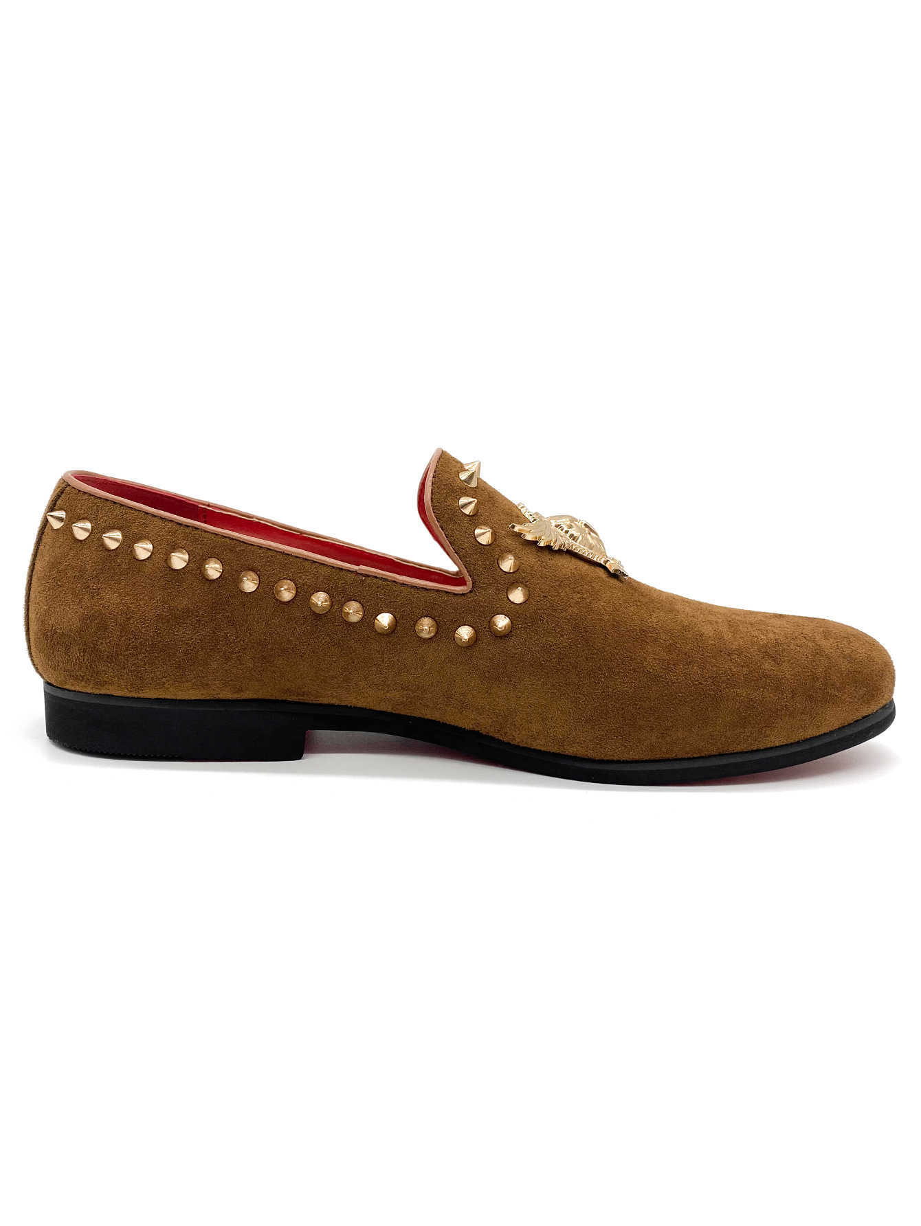 Trend Rivets Loafers Men Designer Dress Shoes Mens Classic Pointed Toes Formal Business Shoes Party Wedding Shoe E96
