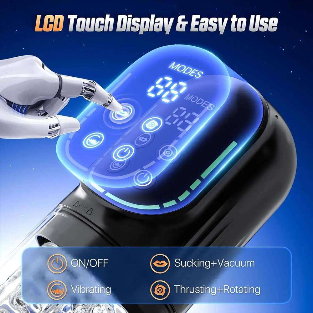 2025 Automatic Male Masturbator 7 Thrusting Rotating Vibrating Sucking Sex Machines with Penis Pump Masturbation Cup Adult Goods W260305