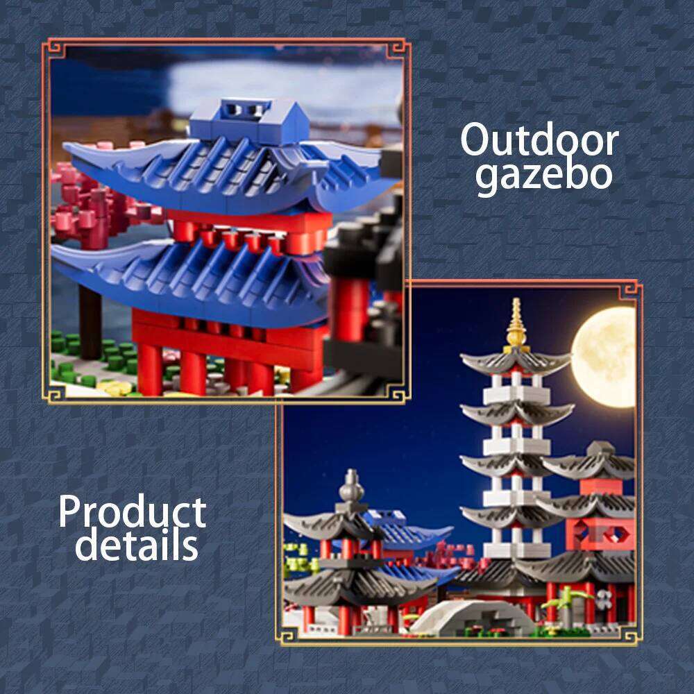 688PCS Hangzhou West Lake, Chinese Architecture, Classic Puzzle Toys, Miniature Building Block Sets, Models Z260305