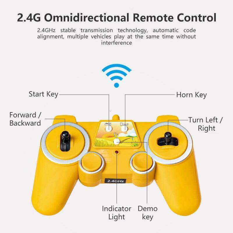 DoubleE Car 4 Wheel RC Farmer Cars 2.4G Remote Control Harvest Tractor Engineering Vehicles Electric Model Toys Children Gift C260305
