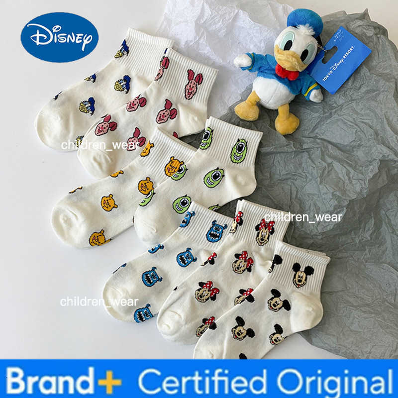 Disney 7 Pairs/Pack Cartoon Women Socks Mickey Mouse Donald Duck Mickey Minnie Cute Ankle Socks Girls Kawaii Sock H260306