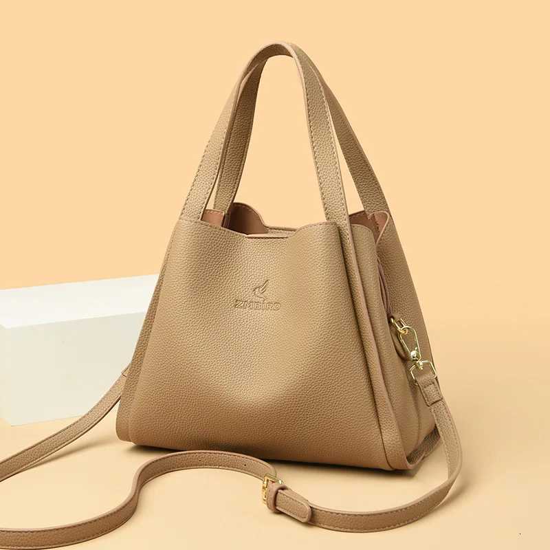 Casual Tote Bags Female Handbag Large Capacity Shoulder Bag for Women Ladies Vintage PU Leather Crossbody Bag Sac A Main H260306