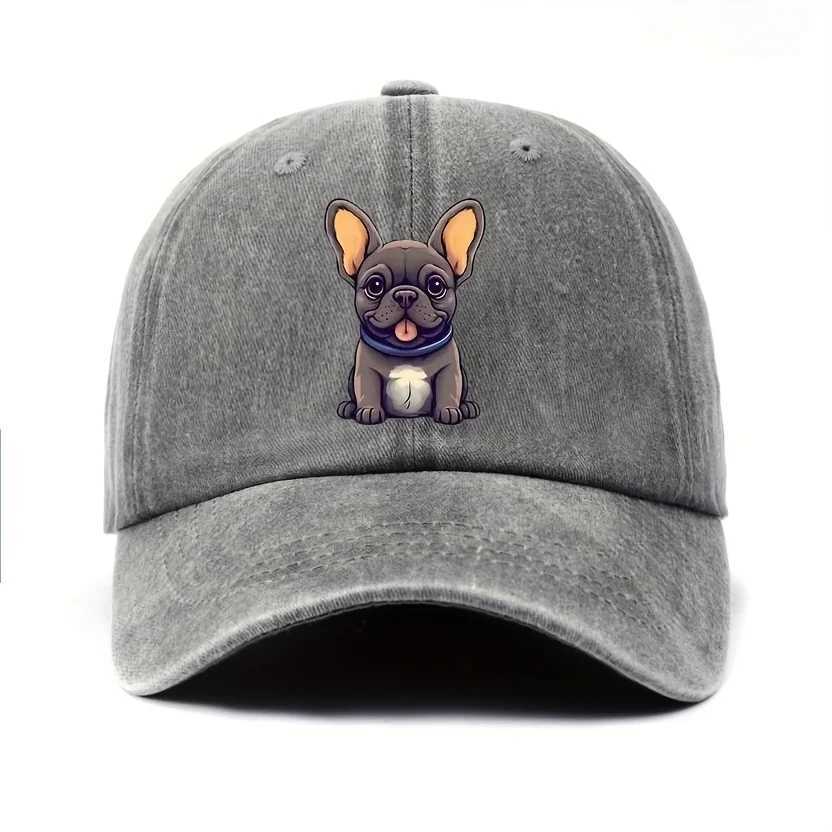 Fantasy dog printed cotton baseball cap adjustable for both men and women duck tongue cap suitable for outdoor sun protection S260306