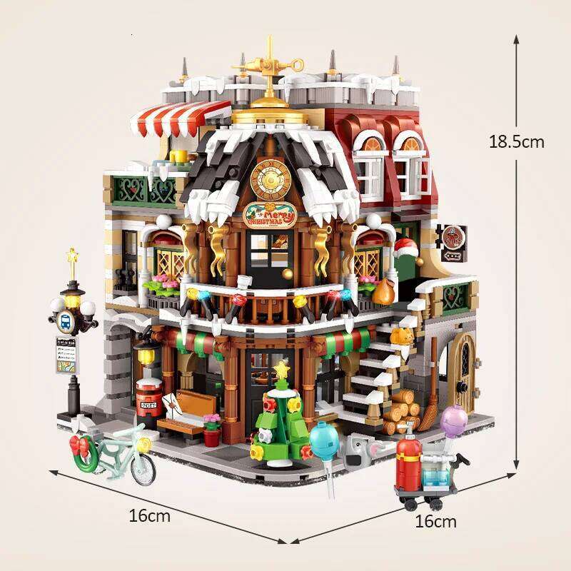 2506Pcs City Street View Mini Architecture Christmas Cafe House Building Blocks Friends Shop Figures Bricks Toys For Kids Gifts Z260306