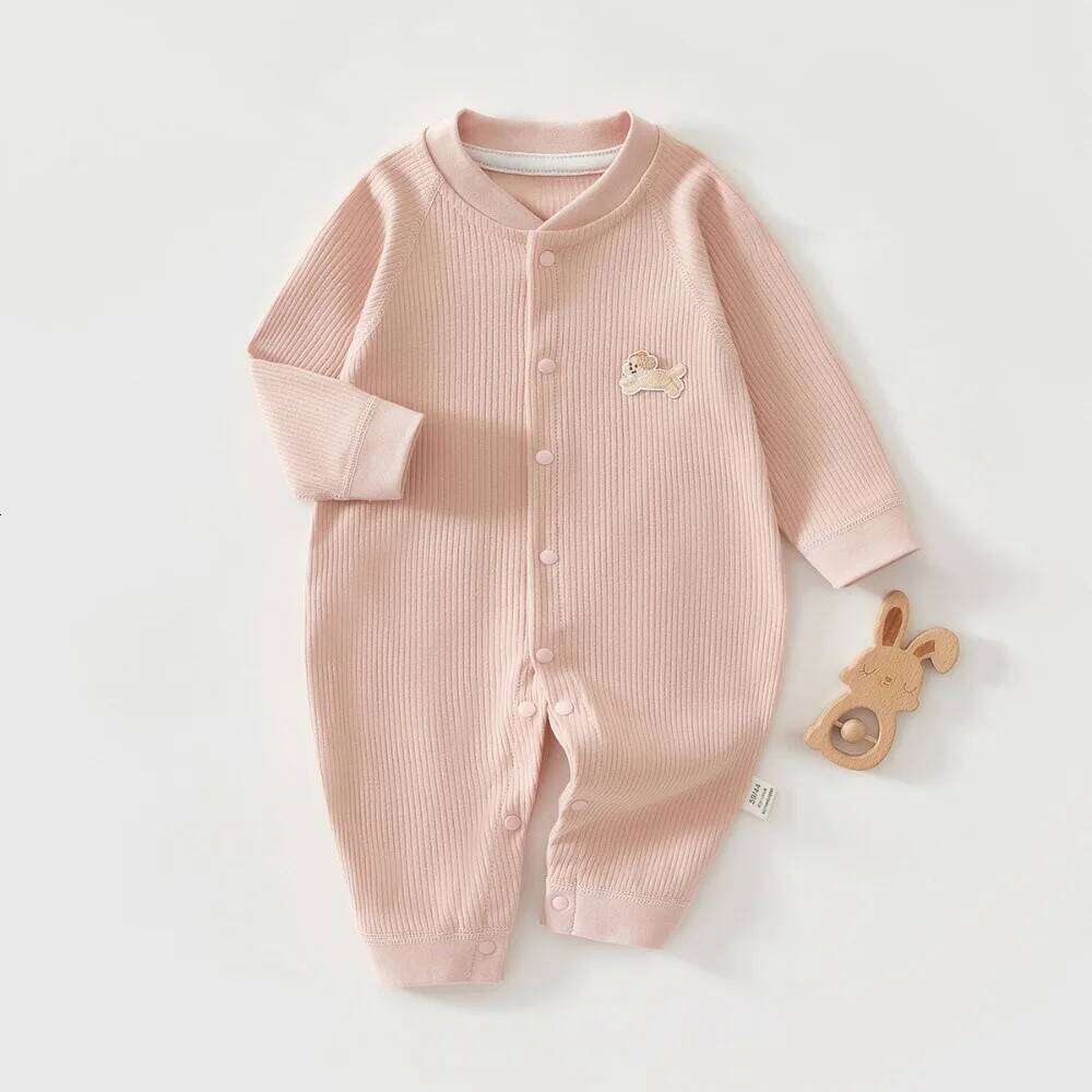 AYNIGIELL Baby Spring Autumn Sleepwear Pure Cotton Clothes 0-18 Months Newborn Boys and Girls Jumpsuit Z260306