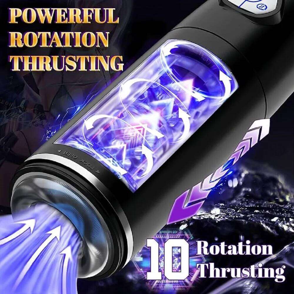 Automatic Telescopic Rotation Masturbator Cup Pussy Penis Exercise Real Vagina Masturbation Blowjob Machine Sex Toy For Men W260305