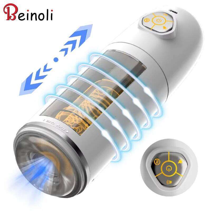 Automatic Male Masturbator APP Controlled Penis Pump with 10 Thrusting & Rotating Electric Pocket Pussy for Men Adult Sex Toys W260305