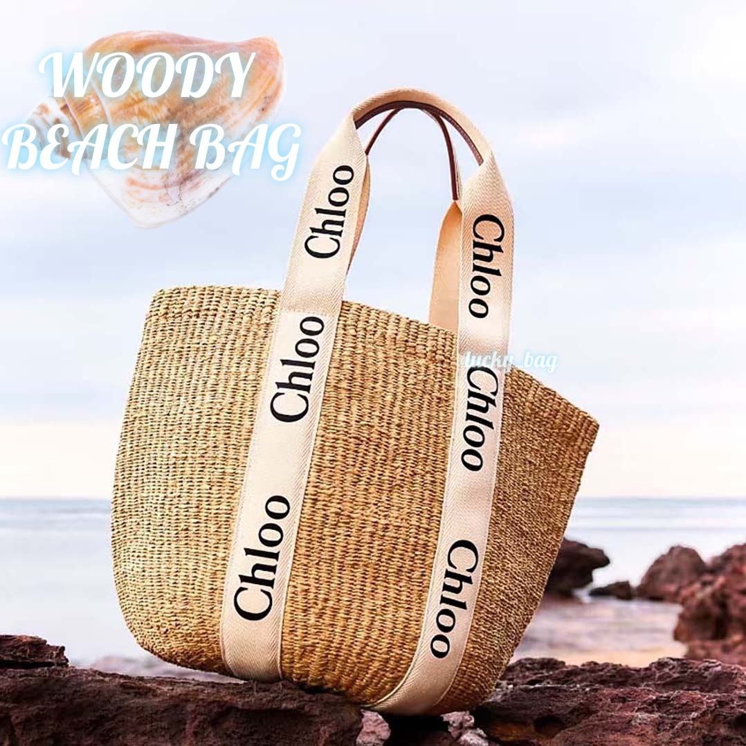 Hot Designer Beach Bag Woven Tote Bag Raffia Basket Weave with Contrast Leather Trim Large Tote Embroidered Logo Ribbon Detail Summer Beach Handbag for Women