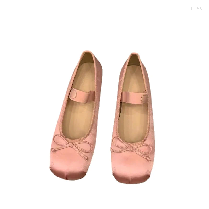 Casual Shoes Ballet Dance Women Mary Janes Flats Bow Dress Summer Sandals 2024 Designer Spring Walking Femme Zapatillas