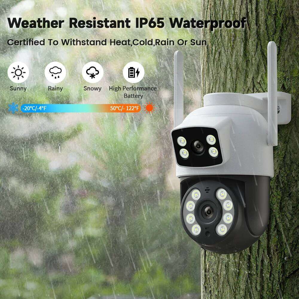 V380Pro IP wifi PTZ Lens Dual Screen Manual Detection Full Color Night Vision Outdoor Security Surveillance Camera 26W0306