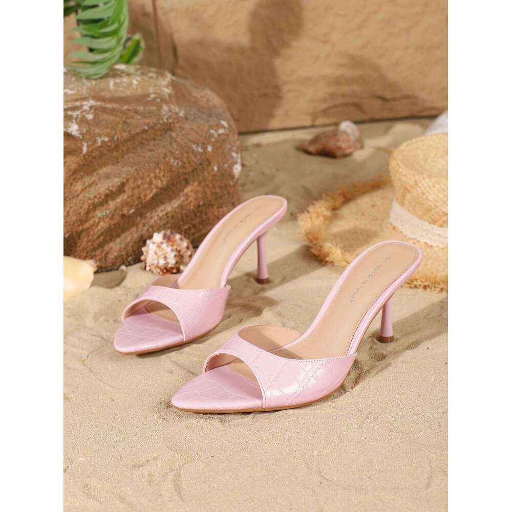 Women's fashionable, elegant, versatile high heels, comfortable, simple slip-on stilettos.