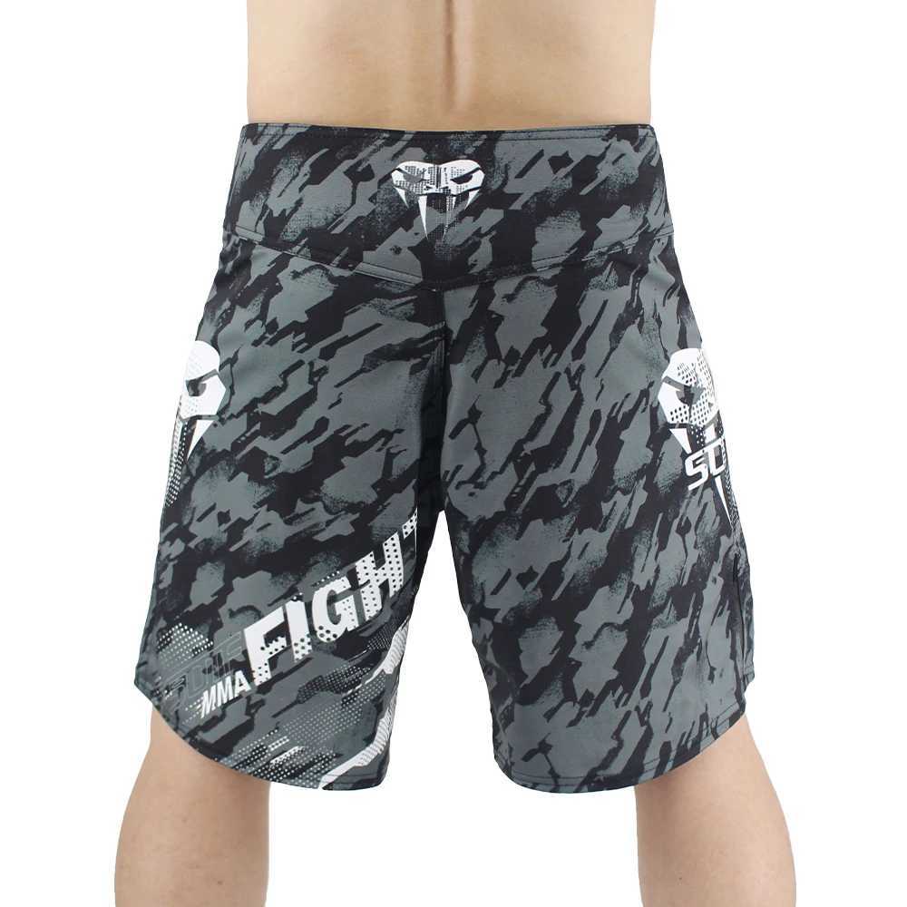 SOTF mma Adults Venomous snake Camouflage Men Women geometric boxing shorts Tiger Muay Thai mma shorts clothing fight sanda mma X260306