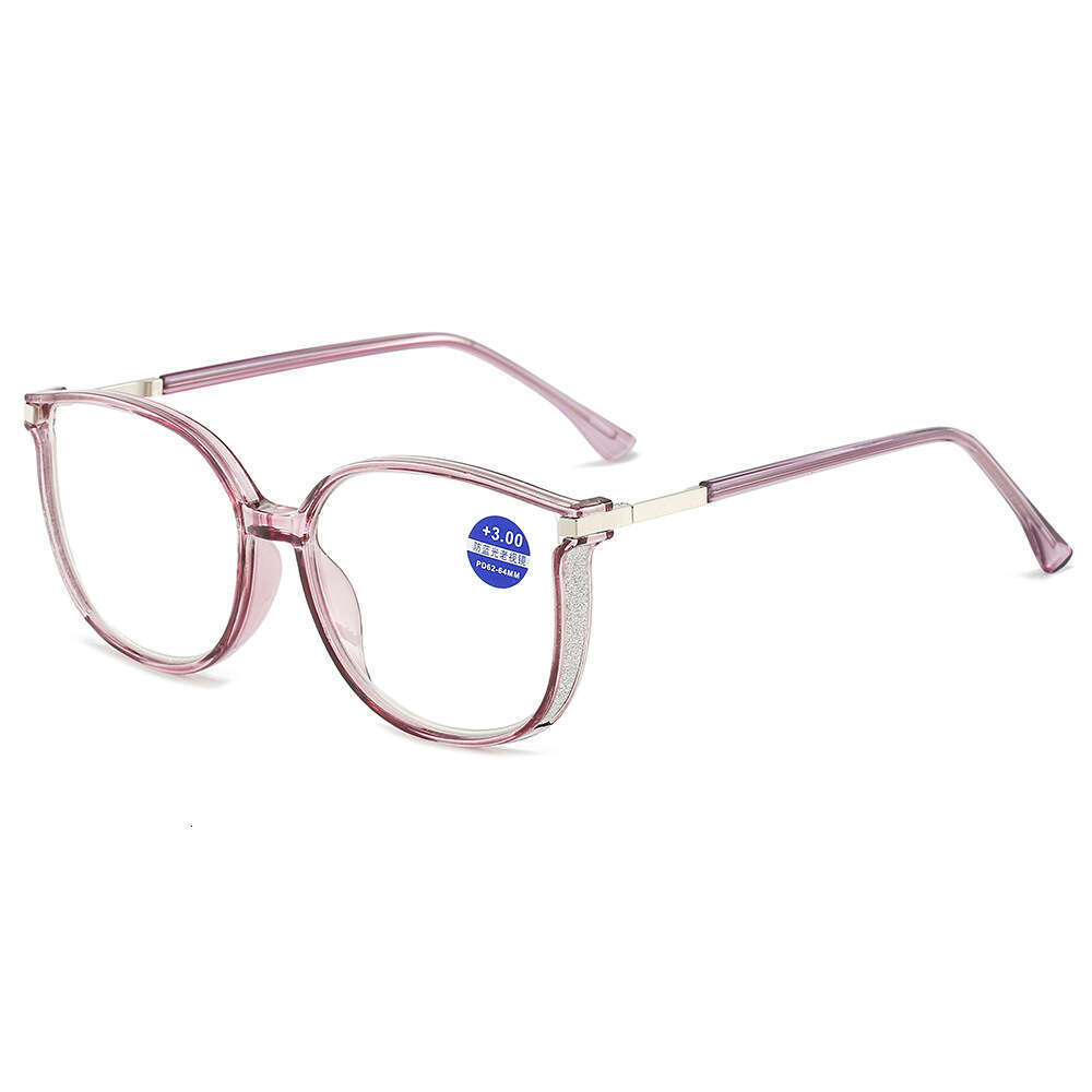 New Anti-Blue Light Reading Glasses Women Fashion Large Frame Comfortable Lightweight Eyewear Liuyuemoshang