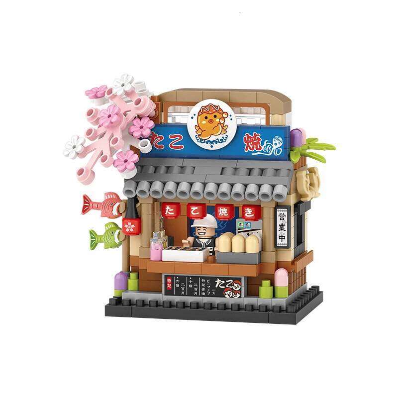 LOZ Mini Creative Street View Coffee House Retail Store Building Blocks City Construction Assembly Model Brick Toy Children Gift Z260305