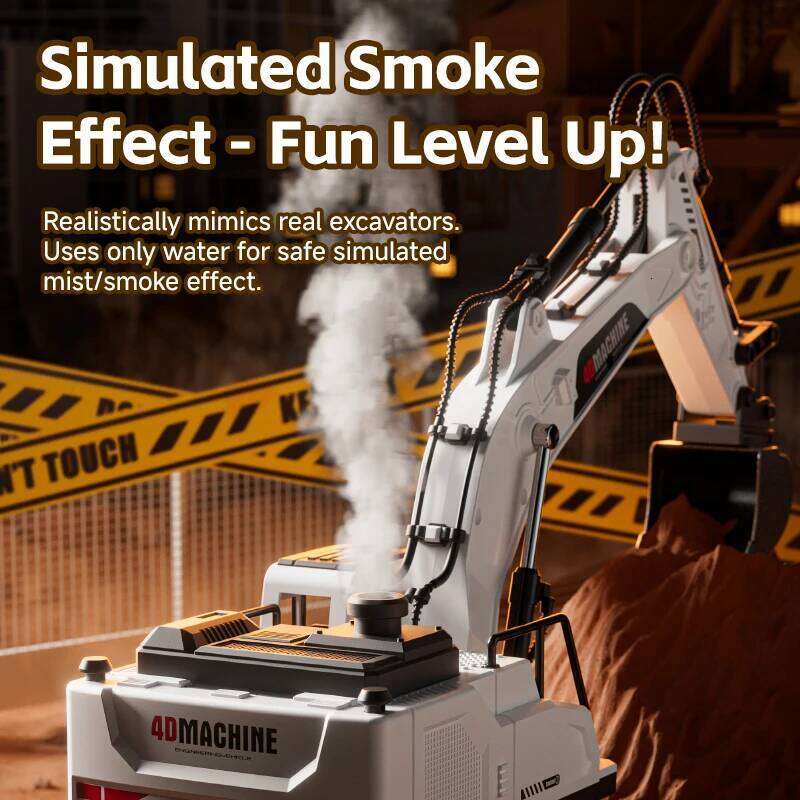 New 1/16 RC Excavator Truck Alloy 12CH Engineering Vehicle Sound Lighting 360 Degree Rotation Car Kids Toys Boy Birthday Gift C260305