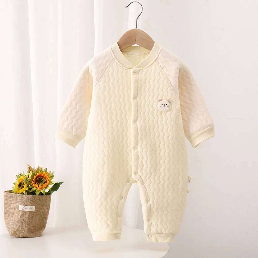 Autumn and 0-18Months Baby Rompers Winter Newborn Girls Boys 100%Cotton Clothes of Long Seeve Infant Clothing Pajamas Z260306