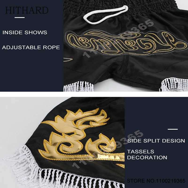 Thai Boxing Shorts Men Women Kids Muay Thai Shorts Stylish Martial Arts MMA Training Clothing Gym Kickboxing Cage Fighting Pants X260306