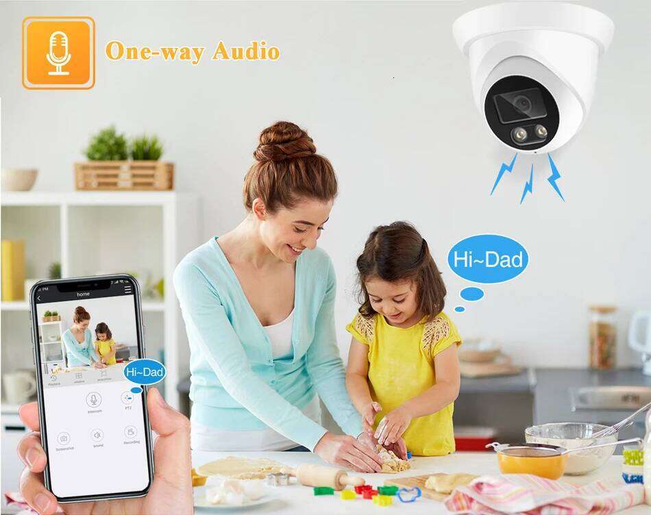 8MP 4K IP Camera Outdoor Face Detection Audio Dual Light H.265 CCTV Metal Dome POE Surveillance Security RTSP 26W0306