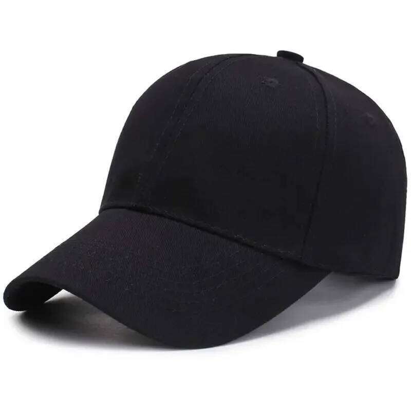 Caps Black for Mens Women Sports Adjustable Cotton Baseball Cap Casual Summer Hat Y260304
