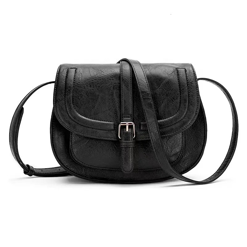 Womens Retro Saddle Bag Shoulder Crossbody European and American Versatile Half Round 260227