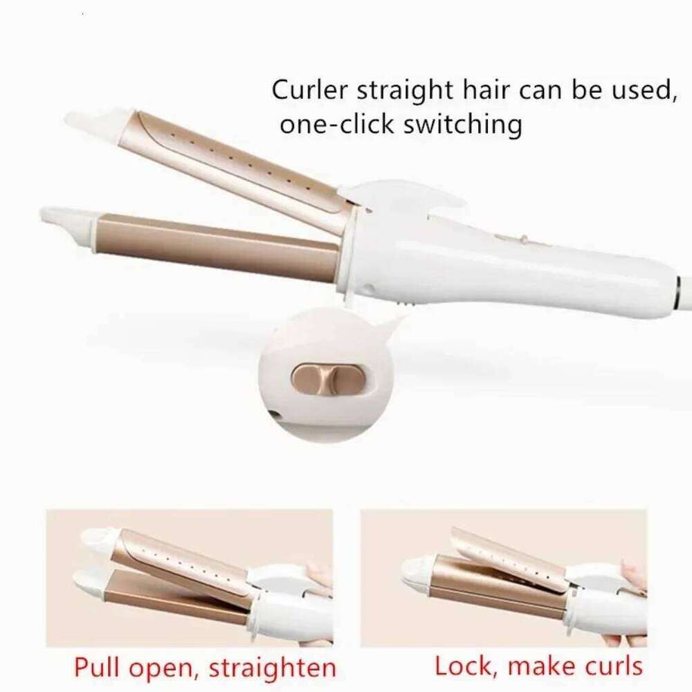 Multifunction 3 In 1 Gold Ceramic Curler Curling Iron Straightener Heated Roller Professional Hair Styling Tools 26Y0306