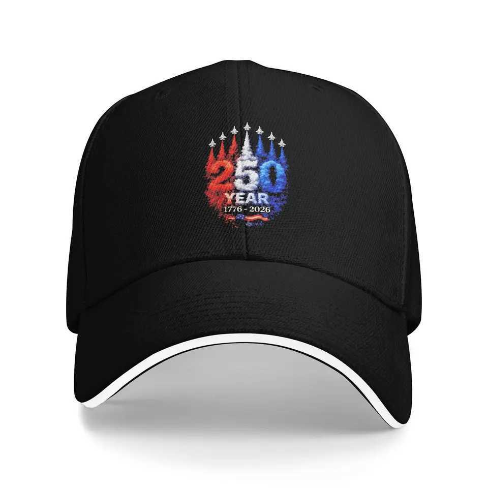 250 Years American 1776 2026 250th USA Patriotic 4th of July Casual Baseball Cap Summer Hats Female Male y2k Retro Baseball Caps S260306