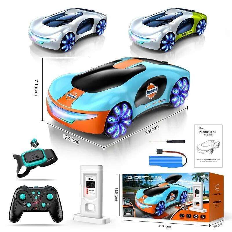 Remote Control Concept Cars Drift Vehicle 2.4G 4WD RC Car Gesture Sensor with Lights and Music Kids Toys for Boys Birthday Gifts C260305