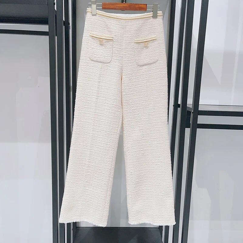 2026 Designer Women's Vertical Striped Short Sleeve Jacket and Pants Set - Spring Casual Wear