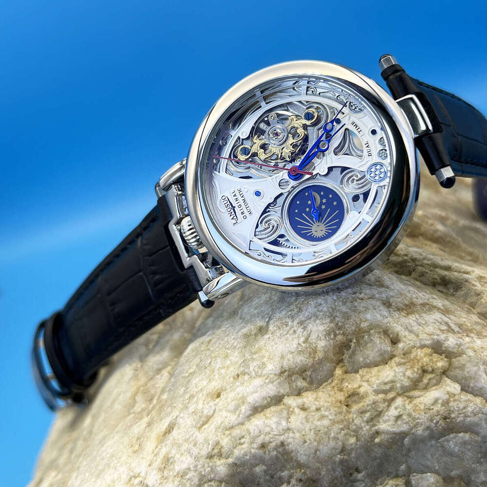 Kaleidoscope Retro Carved Movement Fully Automatic Mechanical Tourbillon Watch