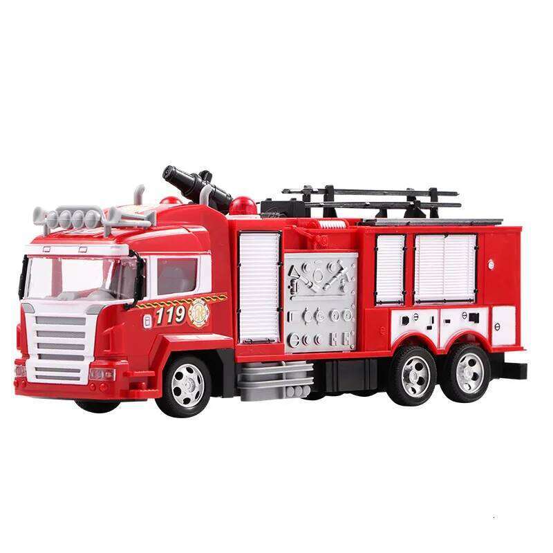 Large Size Fall Resistant Electric Remote Control Fire Truck Set Children Simulation Sprinkler Engineering Car Boy Toy Gift C260305