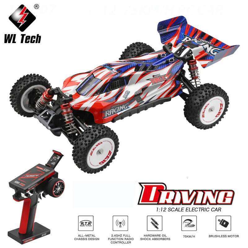 Wltoys 1/12 124008 RC Car 2000mAh 60km/h High Speed 3S Brushless Motor Remote Control 4WD Off-Road Drift Vehicle Toys for Adults C260305
