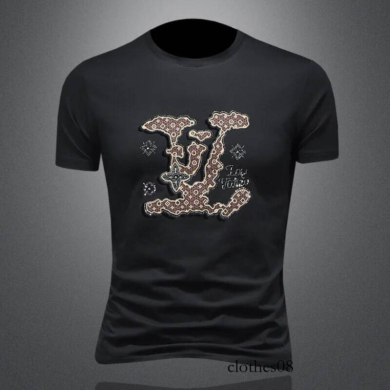 Red f T-irt Men's Faionable Summer New Arrival Polyester Fiber round Ne ort Sve Traditional Sle Clothing