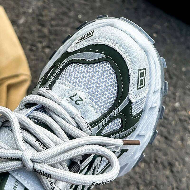 Trend Fashion Sport For Children PU Leather Teenager Kid's Sneakers Outdoor Hiking Boy's Girl's Running Shoes Casual Shoe 26Y0304