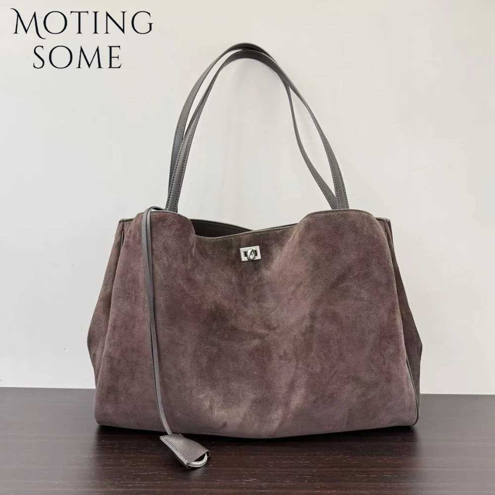 Motingsome New in Handbag Woman Designer Bags Suede Shoulder Messenger Tote Oversized Winter Tote Fashion Lady Purse H260306