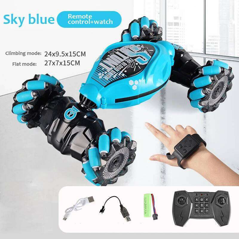 4WD 1:16 Stunt RC With LED Light Gesture Induction Deformation Twist Climbing Radio Controlled Car Electronic Toys for Kids C260305
