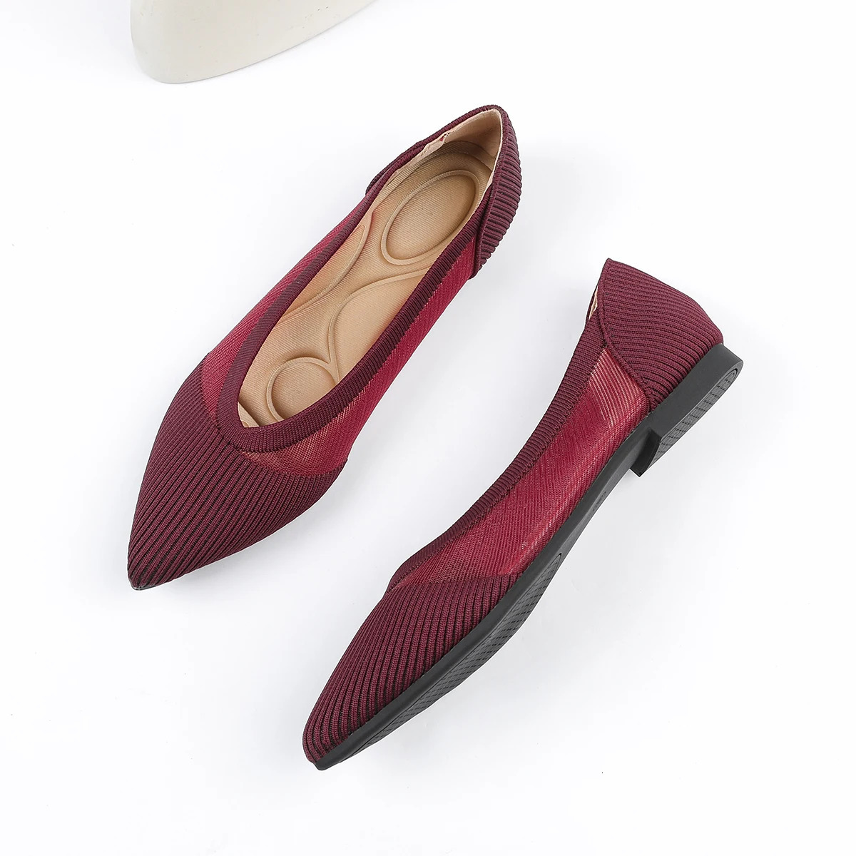 Ladies flat shoes woven single shoes 260306