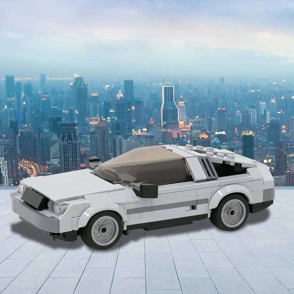 MOC Back to the Future Time Machine Building Blocks Courthouse Skyline Assembly City DIY Model Sets Bricks Toys Gift Kids Adult Z260306